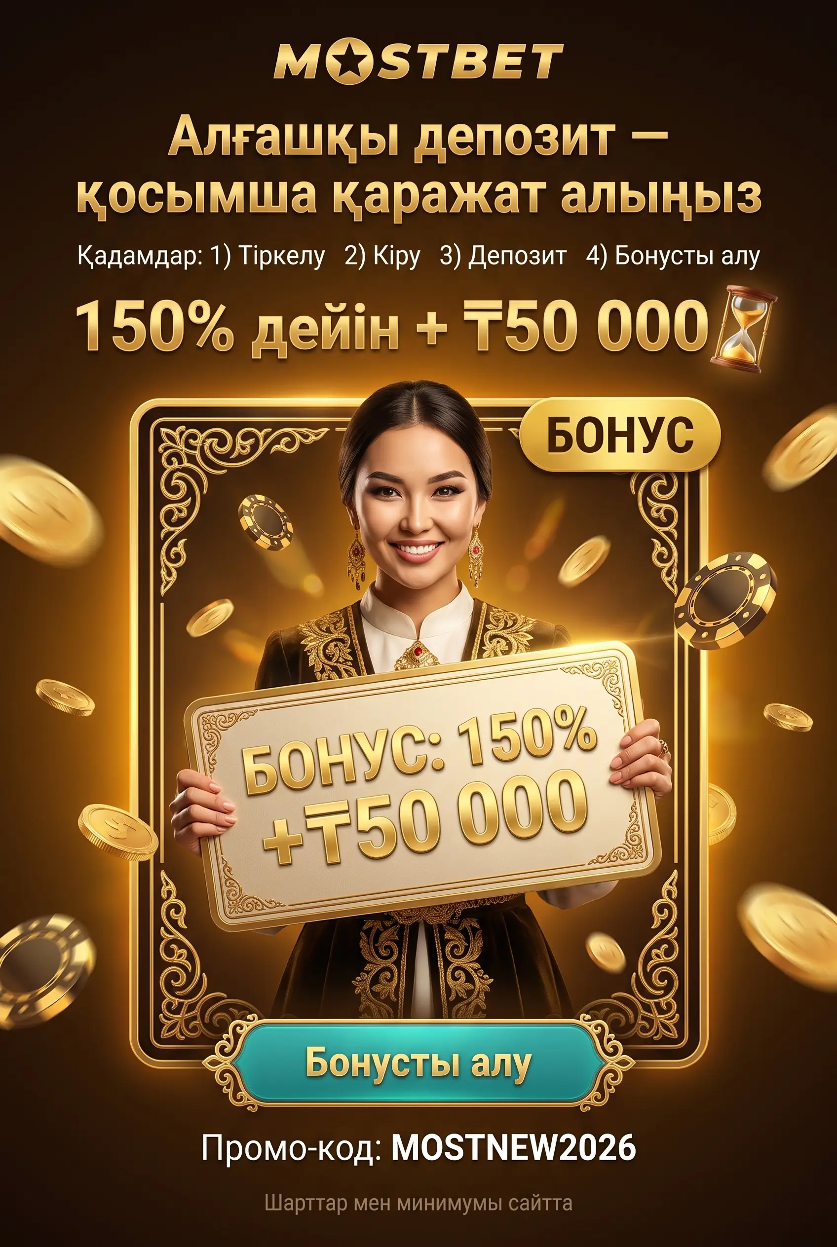 Mostbet бонусы алғашқы депозит