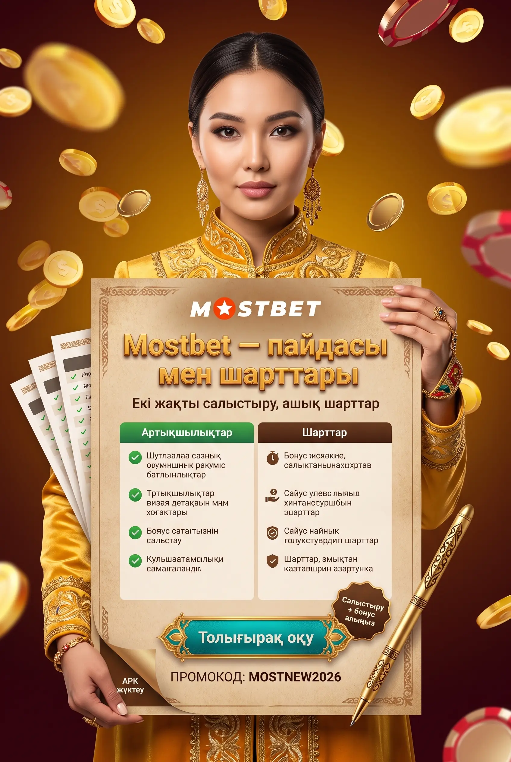 Mostbet шолу пайдасы мен шарттары